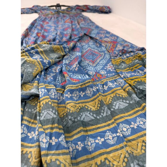 New ANGIE Women's Size S Boho Dress With Geometric Print & Ruffle Hem - Picture 8 of 12